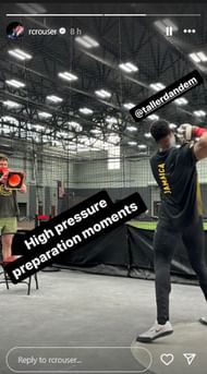 Screenshot of Ryan Crouser's Instagram story.